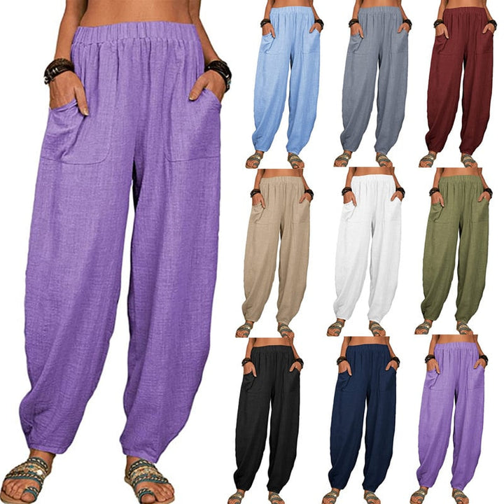 SISI | Loose Cotton and Linen Harem Pants