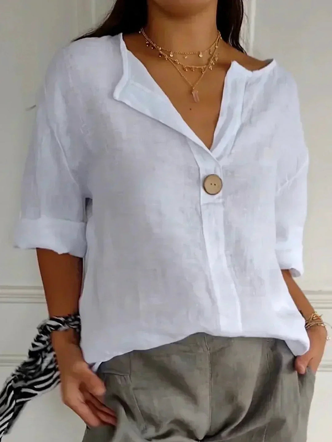 KAMILA | Casual V-Neck Blouse